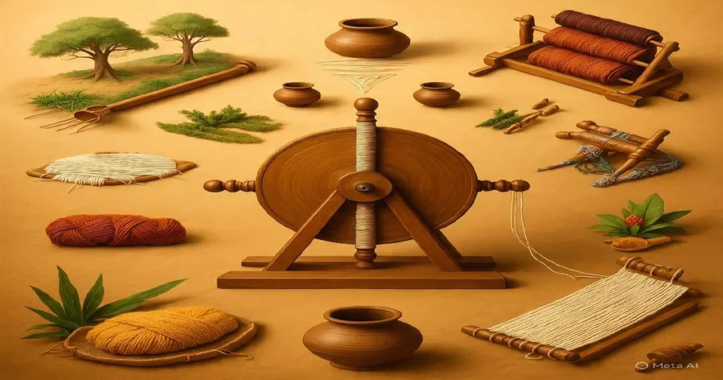 गांधीवादी अर्थशास्त्र और सतत विकास का प्रतीक चित्र