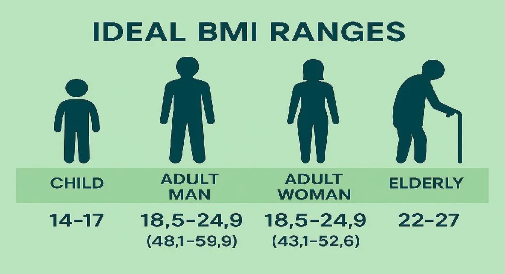 BMI by age group chart Hindi English