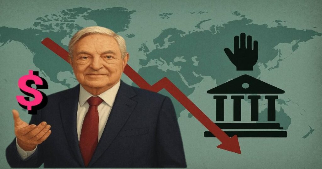 जॉर्ज सोरोस – वैश्विक प्रभाव और विवादों का प्रतीकात्मक चित्रण