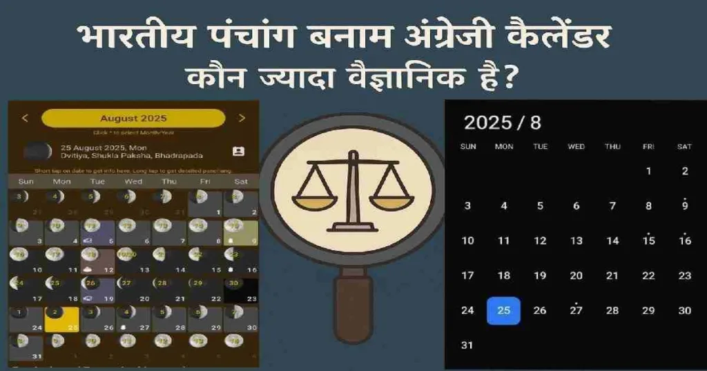 हिंदी कैलेंडर और अंग्रेज़ी कैलेंडर की वैज्ञानिक तुलना