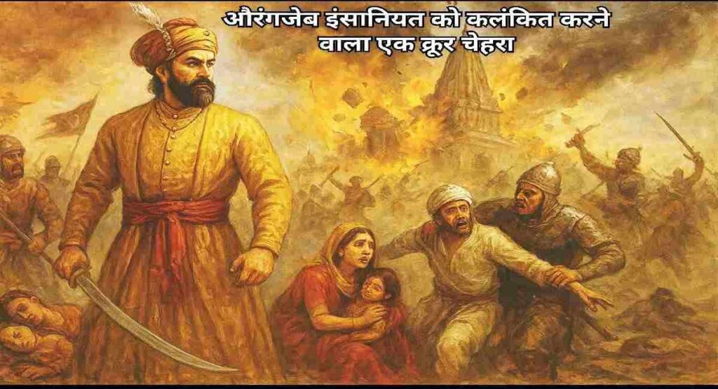 औरंगजेब का शासन: हिन्दू मंदिरों पर अत्याचार और लूट का दृश्य