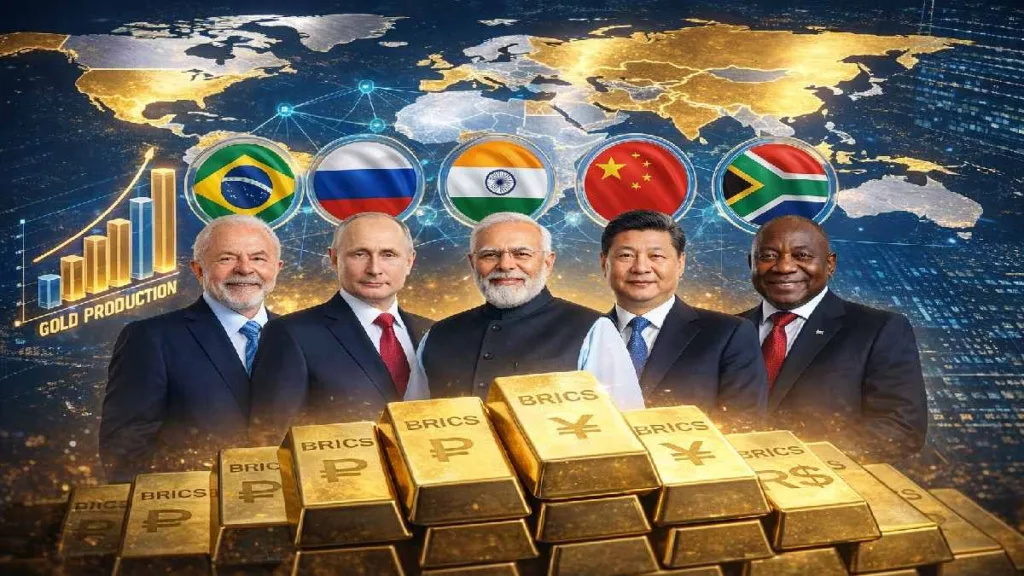 BRICS देशों के नेता और सोने के भंडार, वैश्विक गोल्ड उत्पादन पर BRICS का नियंत्रण और डॉलर पर असर